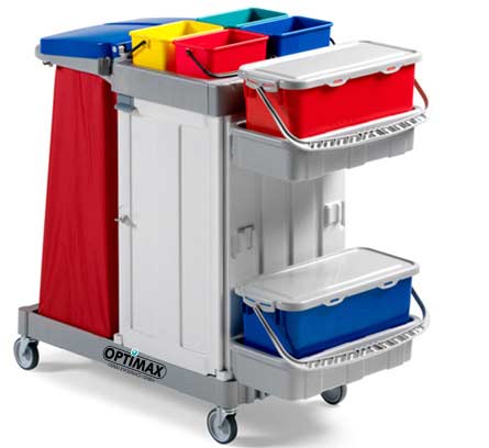 Optimax Gebäudeservice - Hygiene für Krankenhäuser und Seniorenheime mit modernsten Reinigungswagen